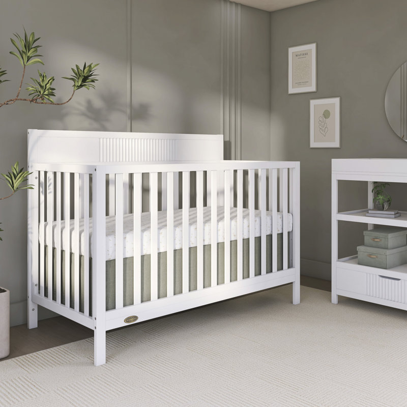 Dream On Me Ivy 5-in-1 Convertible Crib, White