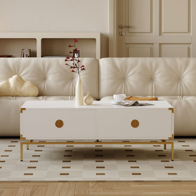 Table basse avec pieds en métal