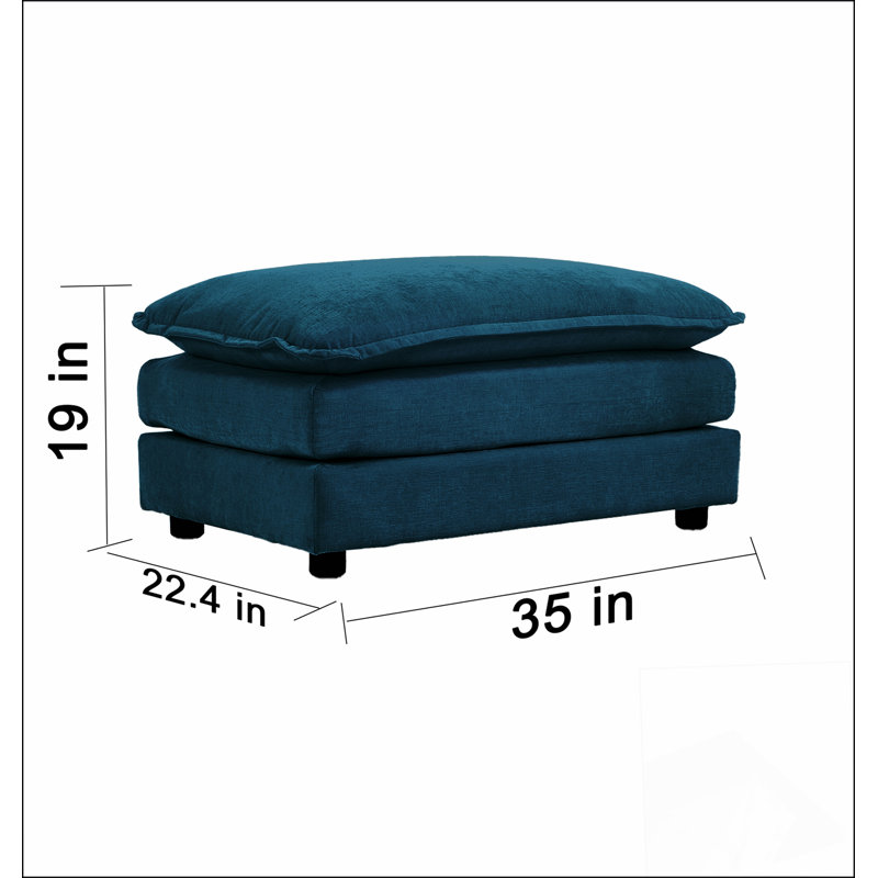Chenille Fabric Ottomans Footrest to Combine with 2 Seater Sofa, 3 Seater Sofa and 4 Seater Sofa,  Chenille