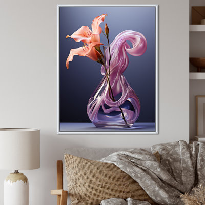 Vase fleur lilas luminance - imprimé
