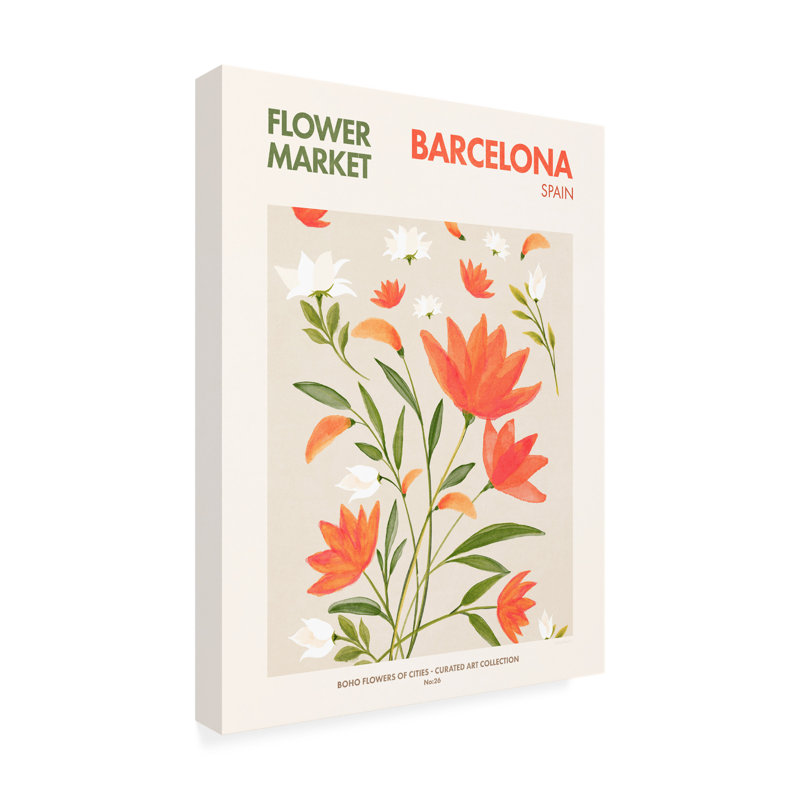 Bolologic Barcelona sur toile, H 24 po x l 18 po x P 2 po