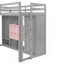 Lit mezzanine simple en bois avec garde-robe, tablettes et armoire-2069519071-2069519066