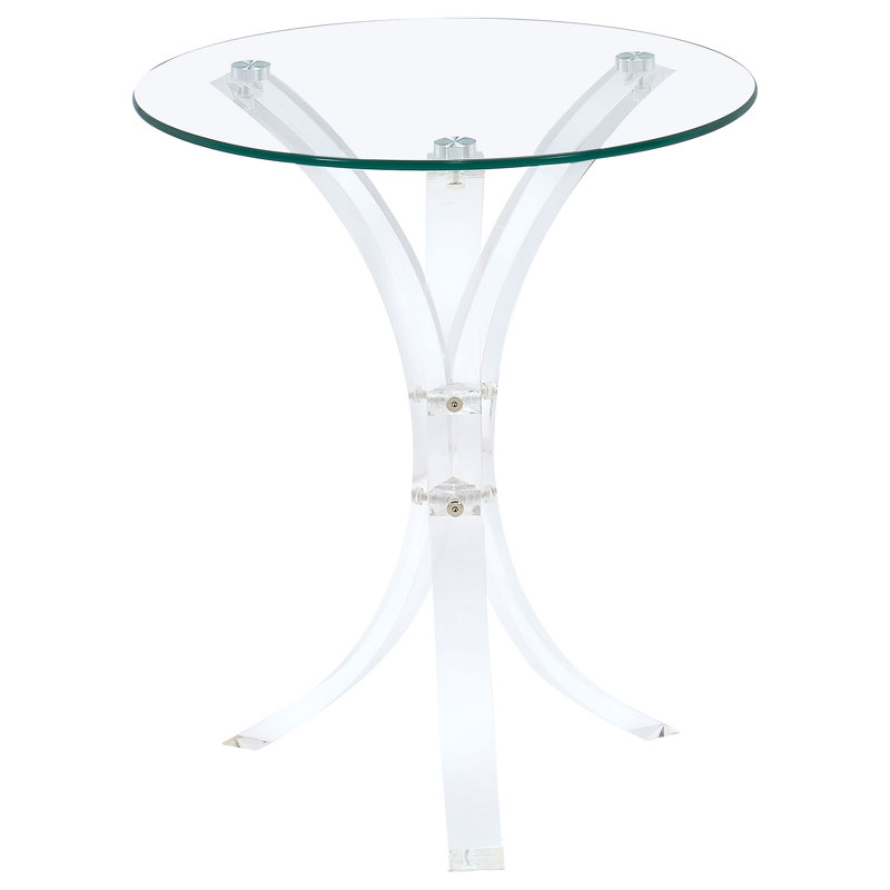 Table d'appoint ronde Cosey, Blanc