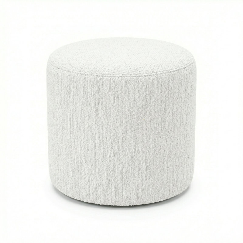 Berlin Gardens Lilly Hive 18" Round Pouf, White