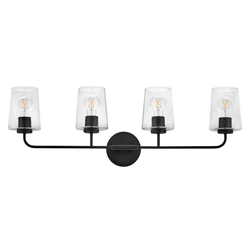 Éclairage pour salle de bain 4 lumières Verbena, Noir