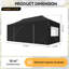 Pop Up Gazebo with Sides Waterproof Outdoor Canopy with Wheeled Carry bag Heavy Duty Instant Shelter for Garden Party BBQ-128881579-128881586