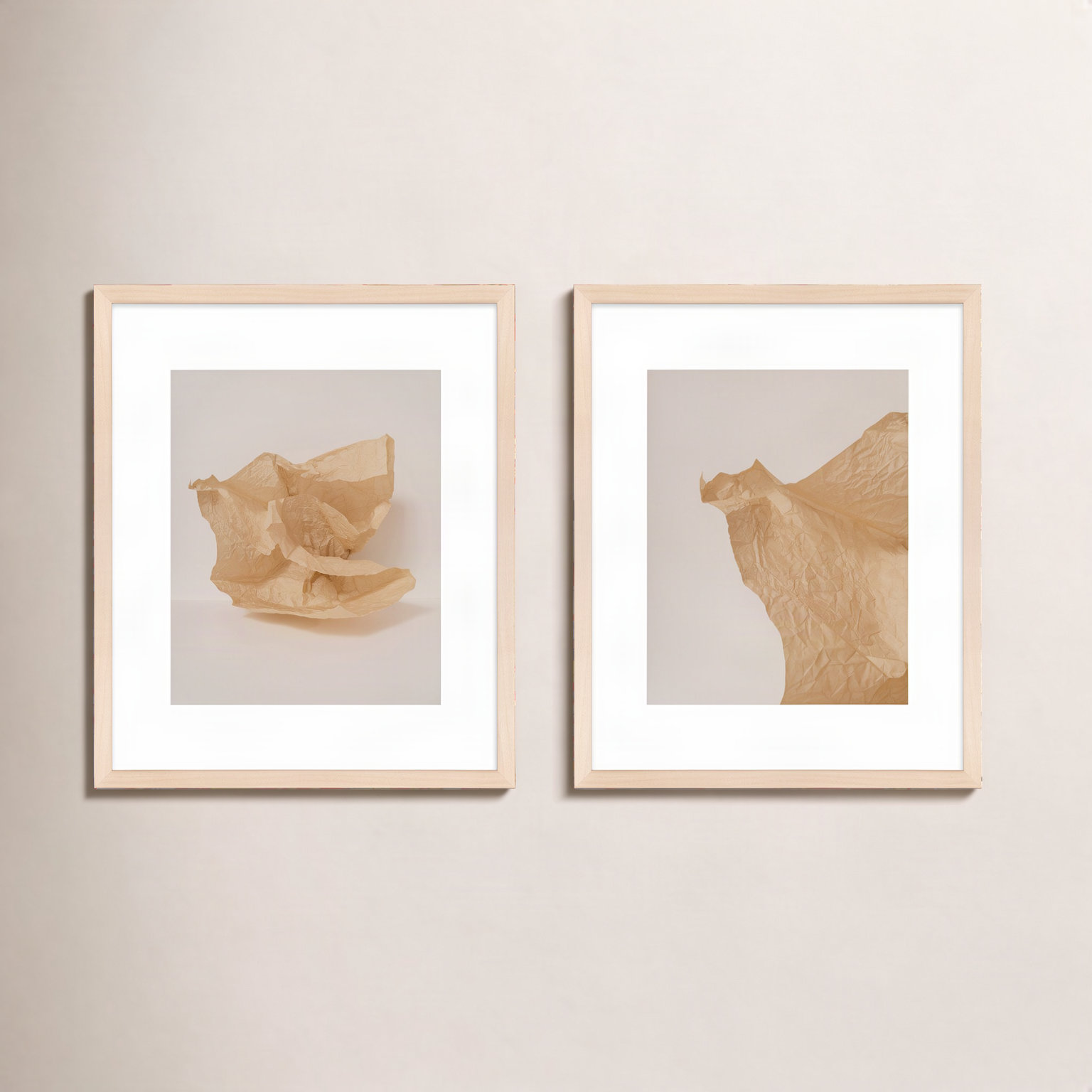 Lorena "Unpackage" 2-Piece Photo Set, 20" H x 16" W x 1.25" D, Maple