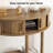 31.5-Inch Grooved Half-Moon Console Table