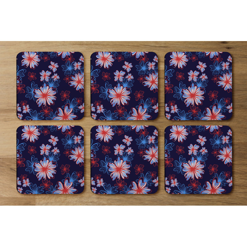 Square 6 Piece Coaster Set