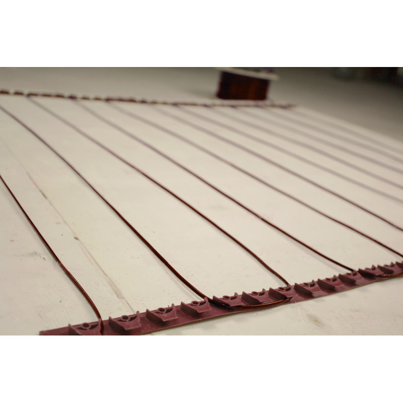 Ensemble de câbles chauffants pour plancher TempZone avec bandes et thermostat nSpire Prog pour carrelage, 515 pi., 240V