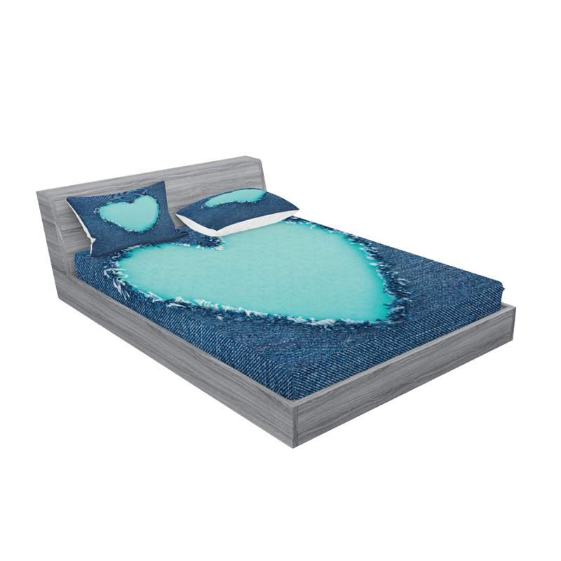 Drap-housse et coussin décoratif Ambesonne, Ensemble de draps pour très grand lit californien