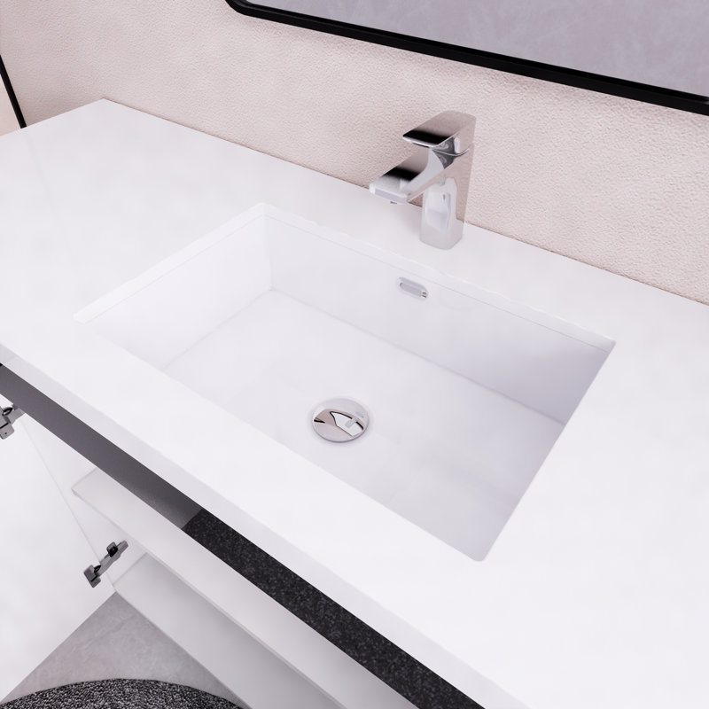 Meuble-lavabo Verda, Noir lustré