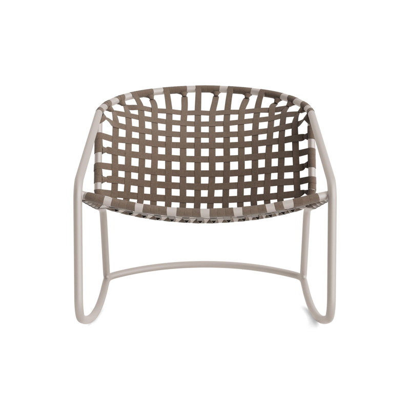Kantan Outdoor Lounge Chair, Dove Smooth/Mica Suncloth Lace
