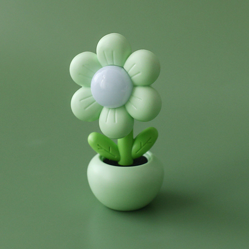 Mini pot de fleurs avec fleurs et fleurs, Green