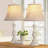 Traditional Table Lamp Set with LED Bulbs and Rotary Switch