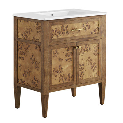 Modway Elysian 30'' Free Standing Single Bathroom Vanity with Manufactured Wood Top