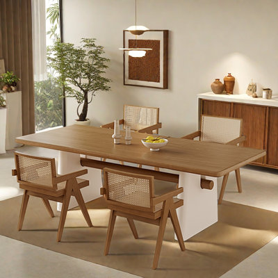 Simple Rectangulanr Solid Wood Dining Table Sets