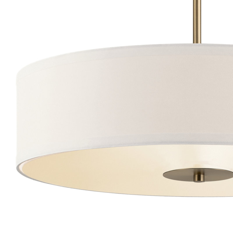 Broden 3 - Light Satin Black Drum Pendant, Classic Bronze, 42" H x 24" W x 24" D