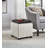 Square Upholstered Fabric Ottoman