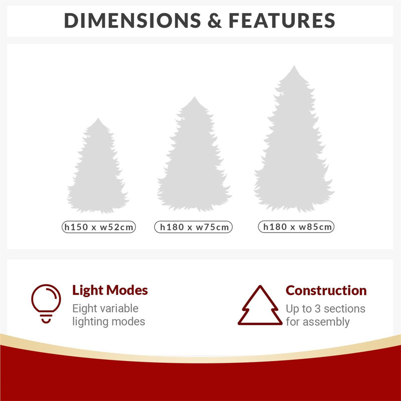 150cm H Lighted Artificial Christmas Tree