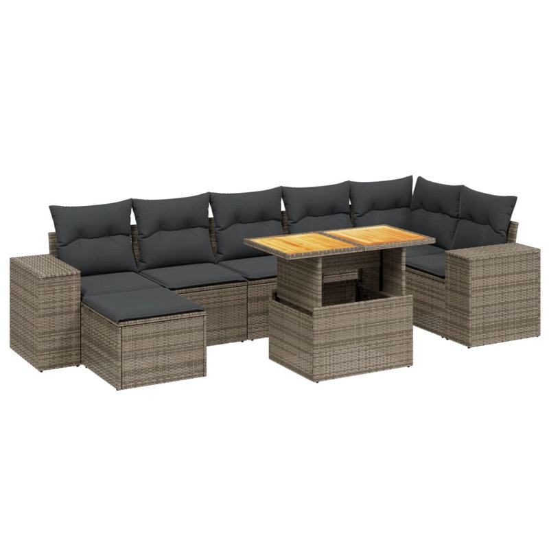 Ensemble de canapé de jardin Vidaxl gris