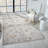 Roseau Traditional Bordered Polyester Indoor Runner Area Rug, Gray/Blue-226180244