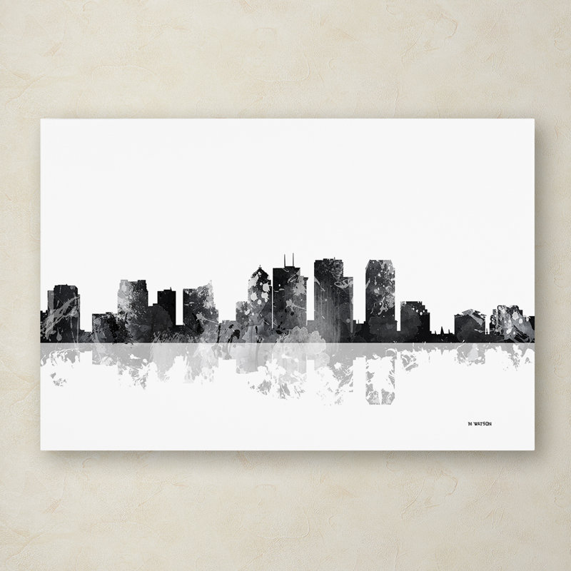 « tampa floride horizon bg-1 », reproduction d’art sur toile tendue, H 12 po x l 19 po x P 2 po