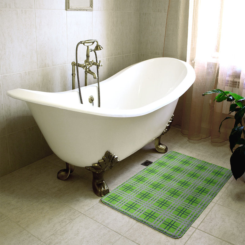 Tapis pour salle de bain Tampa Bay, l 17 po x L 24 po, Green/Beige