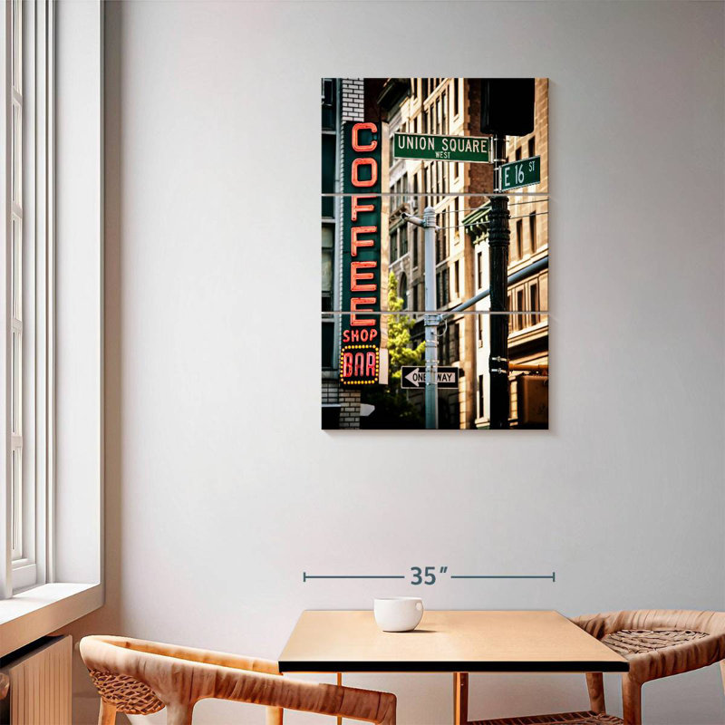 Sireci Union Square Coffee, 57" H x 36" W