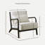 Fauteuil d'appoint de style moderne Mid-Century Yashira Cann avec coussin lombaire amovible, pieds en bois massif, siège blanc-1029735709