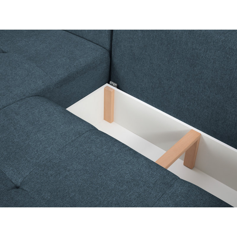 Ironesha 4 Seater Sofa Bed, Left Hand Facing, Blue