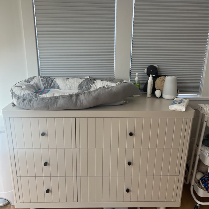 strapless open back dress Perry 3 Drawer Dresser with Changing Top and Interlocking Drawers main image 1