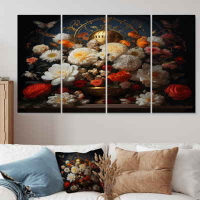 Ensemble de 4 décorations murales Ellar Renaissance Still Life