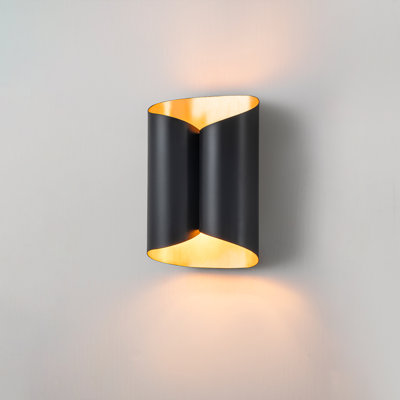 Dimmable Curl Up/Down Metal Flush Mounted Sconce