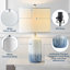Lampes de table 23 "en céramique bleue et blanche moderne avec éclairage à 3 intensités-960378110