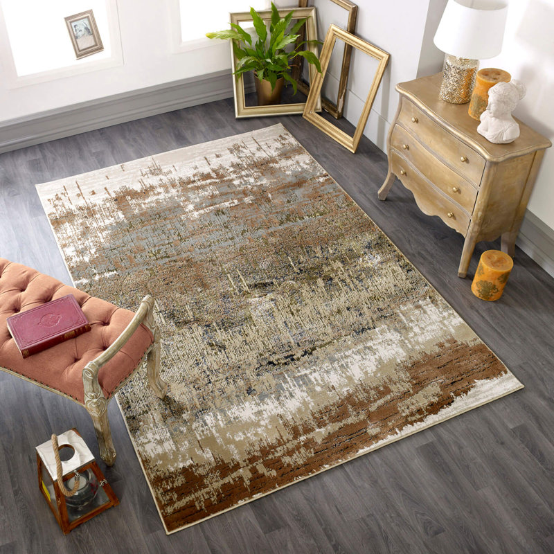 Aurora AU01 Dune Metallic Bronze Area Rug, Rectangle 160 x 230cm