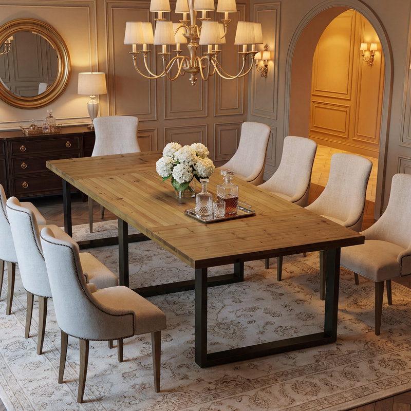 94.5" Rectangular Solid Wood Conference Table, Computer Desk for Office
