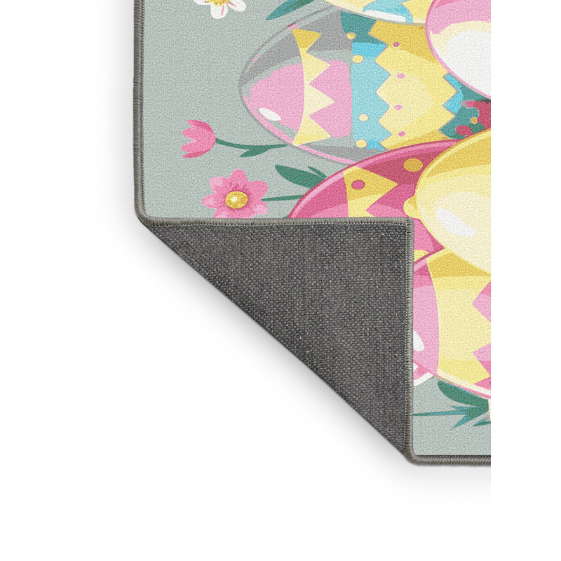 The Holiday Aisle® Easter Spring Holiday Rug, Rectangle 2' x 3'
