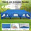 Auvent 10 x 30 pi avec 8 parois latérales, tente de fête portable imperméable, noir-99462640