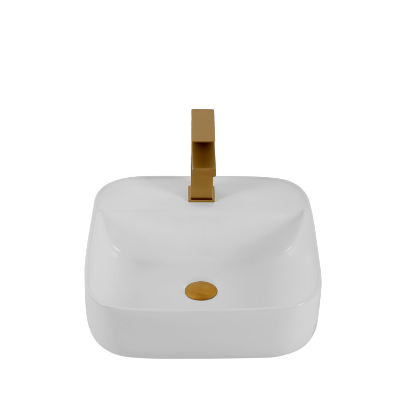 Ceramic Bathroom Countertop Washbasin - And Stylish Basin For Bath Versatile Practical Choice, 16"