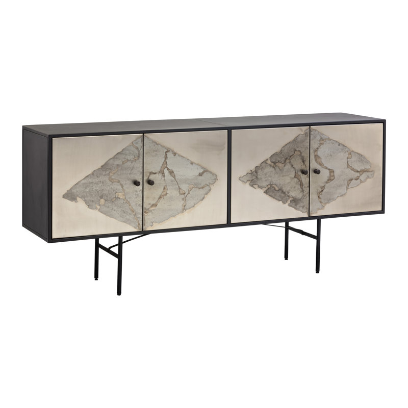 St. George 72" Black Reclaimed Iron Sideboard