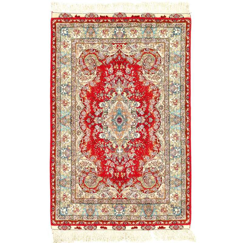 Mehronisha Oriental Area Rug in Red