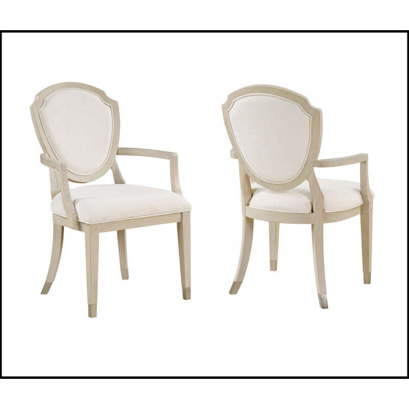Ensemble de 2 fauteuils contemporains en bois de chêne clair revêtus de chêne clair pour la salle à manger et la cuisine