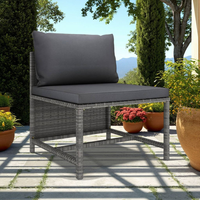 Canapé modulaire d'extérieur Tim, canapé modulaire, rotin gris