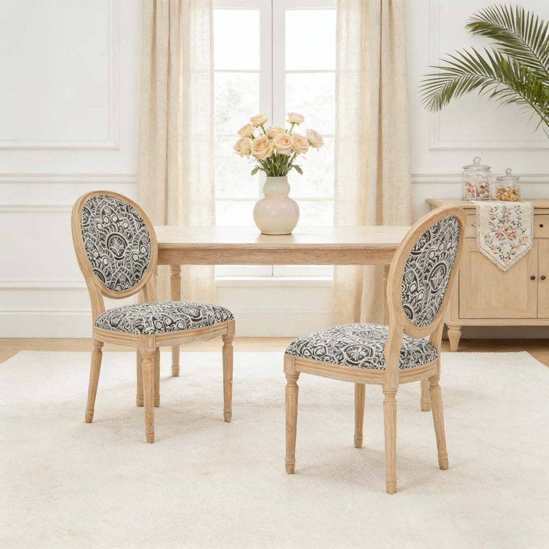 Ensemble de chaises de salle à manger, Noir, Brun