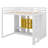 Full-Size Elevated Loft Bed With Closet, Racks, And Drawer Unit-1833114284