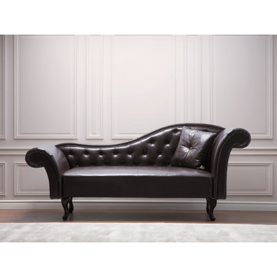 Ekstrom Faux Leather Chaise Lounge