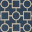 Tapis bleu / beige en coton Arneshia-20794346