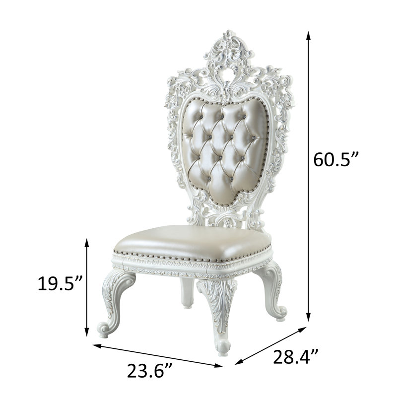 Chaise d'appoint capitonnée beige
