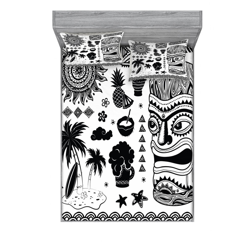 Microfiber Sheet Set, Queen Sheet Set with Fitted Sheet